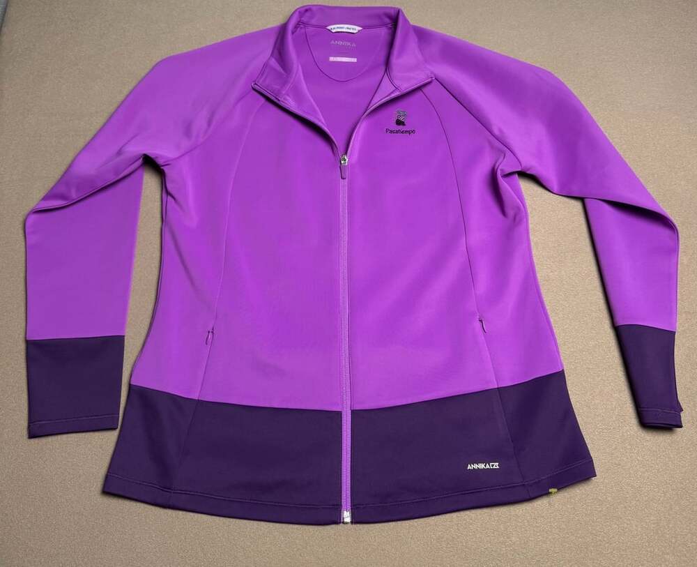 Annika Cutter & Buck Full Zip Golf Jacket Size XL Purple Pasatiempo